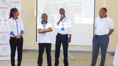 Skytop CEO, Mr. Paniel Mwaura(right) introduces the Skytop Team