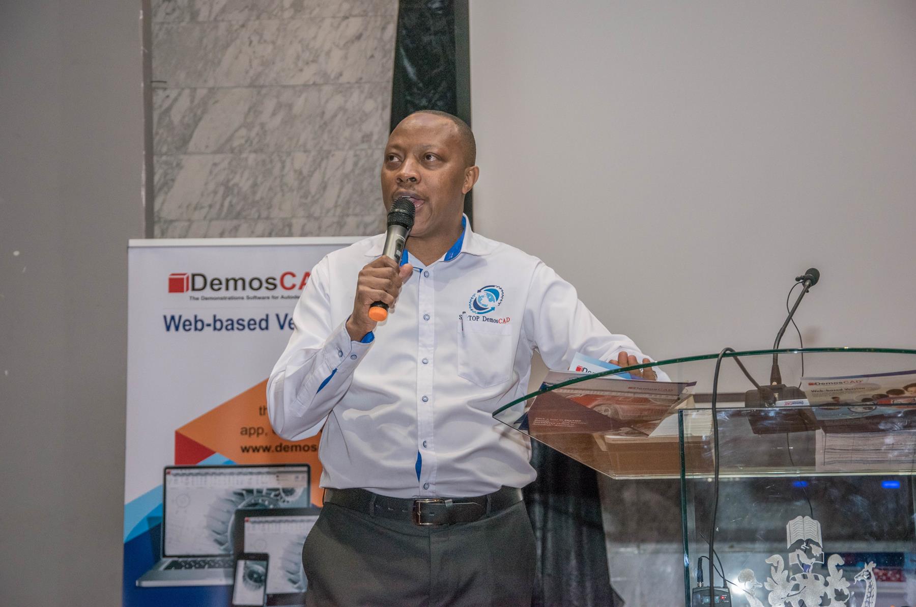 Paniel Mwaura at SkyTOP DemosCAD Launch